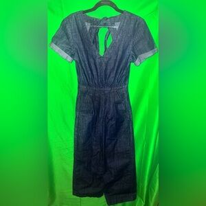 ASOS Denim Jumpsuit with Keyhole Back size 0
